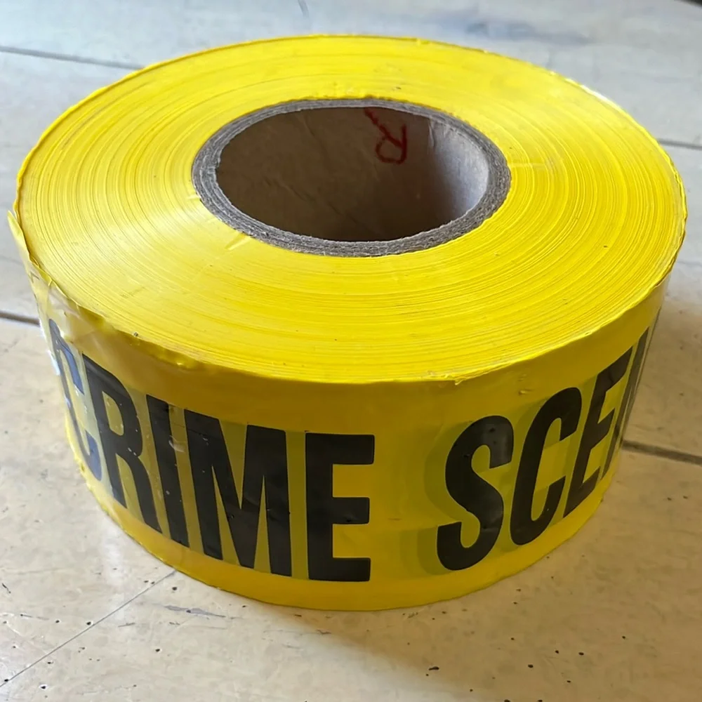 New CRIME SCENE DO NOT CROSS - Yellow Tape‎ 3” X 1000 feet Fun for Halloween